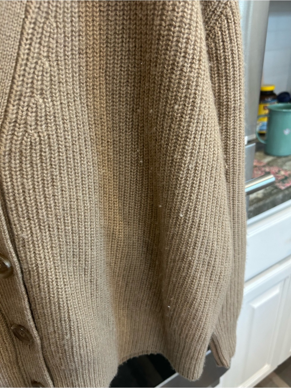 Jenni Kayne V-Neck Button wool cashmere Cardigan XS has piling - Picture 8 of 14